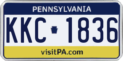 PA license plate KKC1836