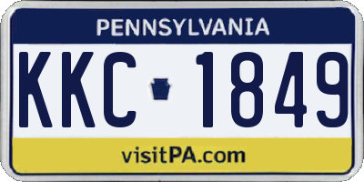 PA license plate KKC1849