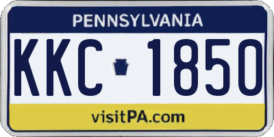 PA license plate KKC1850