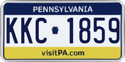 PA license plate KKC1859