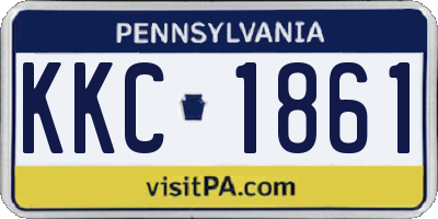 PA license plate KKC1861