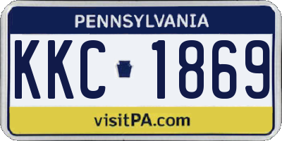 PA license plate KKC1869