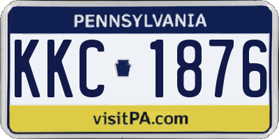 PA license plate KKC1876