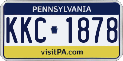 PA license plate KKC1878