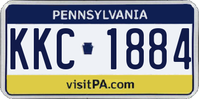 PA license plate KKC1884