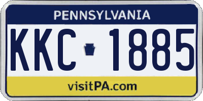 PA license plate KKC1885