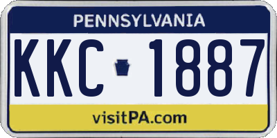 PA license plate KKC1887