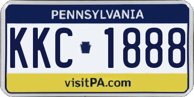 PA license plate KKC1888