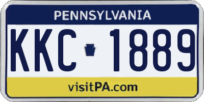 PA license plate KKC1889