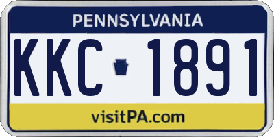 PA license plate KKC1891