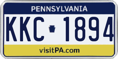PA license plate KKC1894