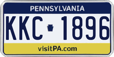 PA license plate KKC1896