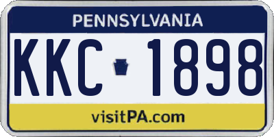 PA license plate KKC1898