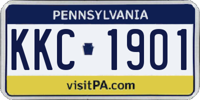 PA license plate KKC1901