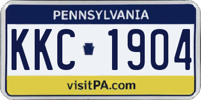PA license plate KKC1904
