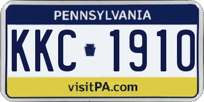 PA license plate KKC1910