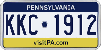 PA license plate KKC1912