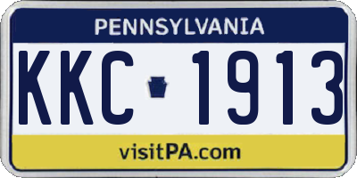 PA license plate KKC1913