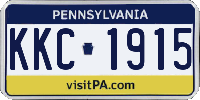 PA license plate KKC1915