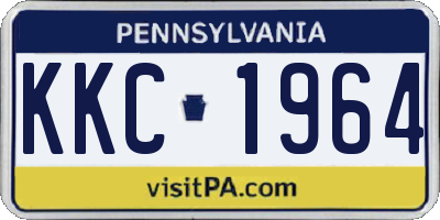 PA license plate KKC1964
