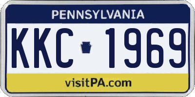 PA license plate KKC1969
