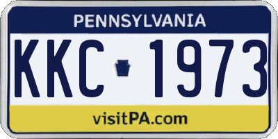 PA license plate KKC1973