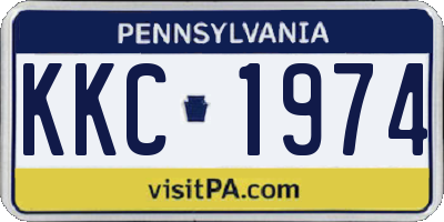 PA license plate KKC1974