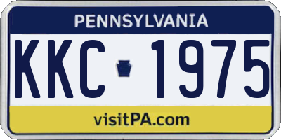 PA license plate KKC1975