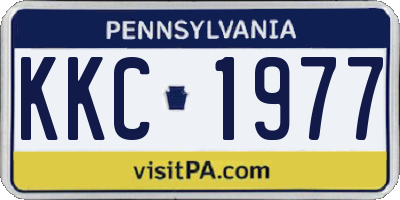 PA license plate KKC1977