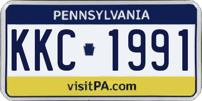 PA license plate KKC1991