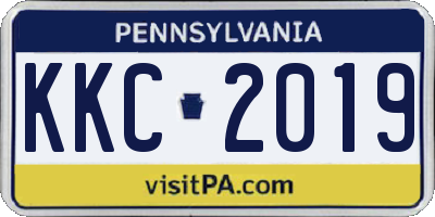PA license plate KKC2019