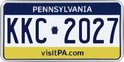 PA license plate KKC2027