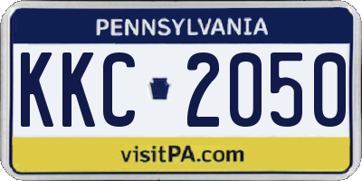 PA license plate KKC2050