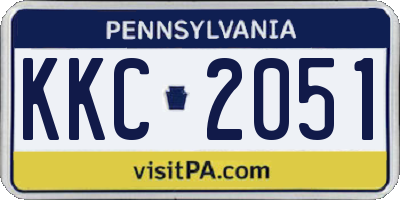 PA license plate KKC2051