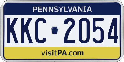 PA license plate KKC2054