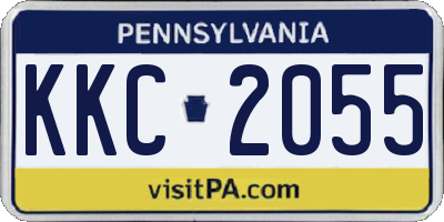 PA license plate KKC2055
