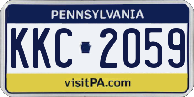 PA license plate KKC2059