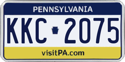 PA license plate KKC2075