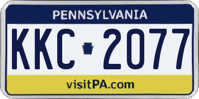 PA license plate KKC2077