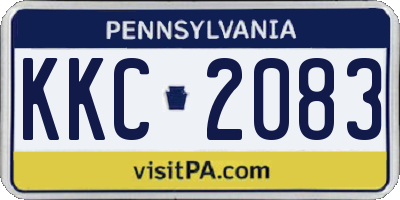 PA license plate KKC2083