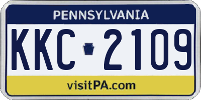 PA license plate KKC2109