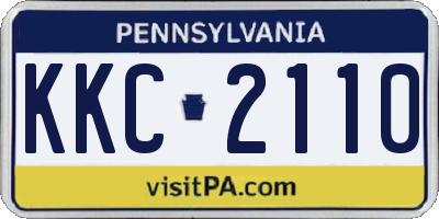 PA license plate KKC2110