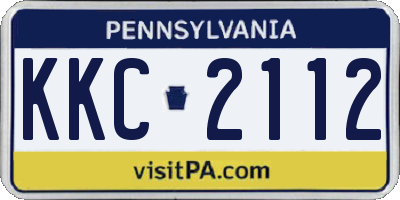 PA license plate KKC2112