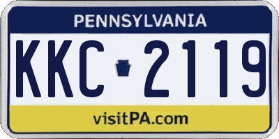 PA license plate KKC2119