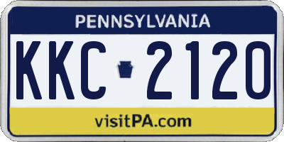 PA license plate KKC2120