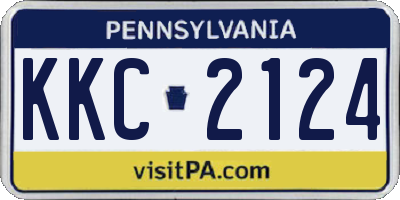 PA license plate KKC2124