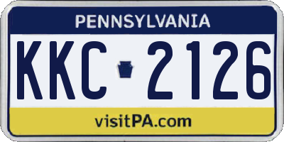 PA license plate KKC2126