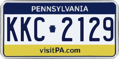 PA license plate KKC2129