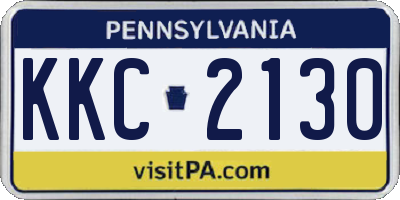 PA license plate KKC2130