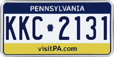 PA license plate KKC2131